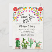 Invitation de douche de couples de fiesta d'amour (Devant)