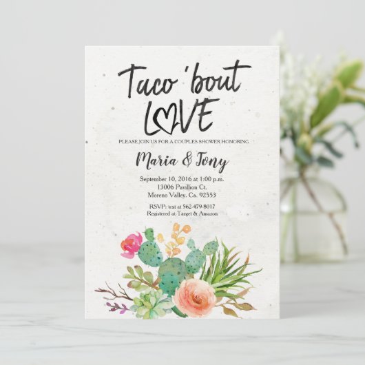 Invitation de douche de couples de fiesta de (Debout devant)