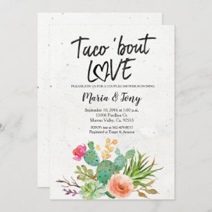 Invitation de douche de couples de fiesta de