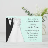 Invitation de douche de couples de marié de jeune (Debout devant)