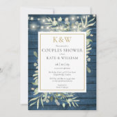 Invitation de douche de couples de monogramme de v (Devant)