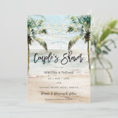 invitation de douche de couples de palmiers de pla (Debout devant)