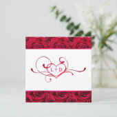 Invitation de douche de couples de roses blancs et (Debout devant)