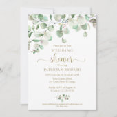 Invitation de douche de couples de verdure d'eucal (Devant)
