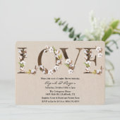 Invitation de douche de couples en coton alphabet (Debout devant)