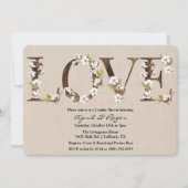 Invitation de douche de couples en coton alphabet (Devant)