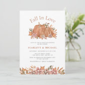 Invitation de douche de couples floraux d'automne (Debout devant)
