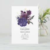 Invitation de douche de couples gothiques floraux  (Debout devant)