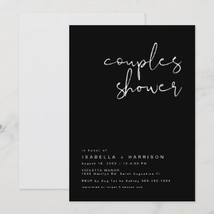 Invitation de douche de couples minimaliste modern