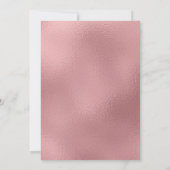 Invitation de douche de couples moderne en or rose (Dos)