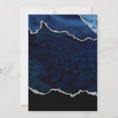 Invitation de douche de couples Navy et Agate arge (Dos)