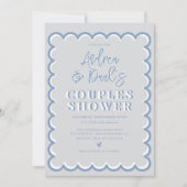 Invitation de douche de couples rétro (Devant)