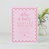 Invitation de douche de couples rétro (Debout devant)