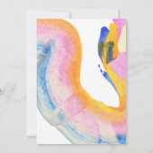 Invitation de douche de couples tourbillon aquarel (Dos)