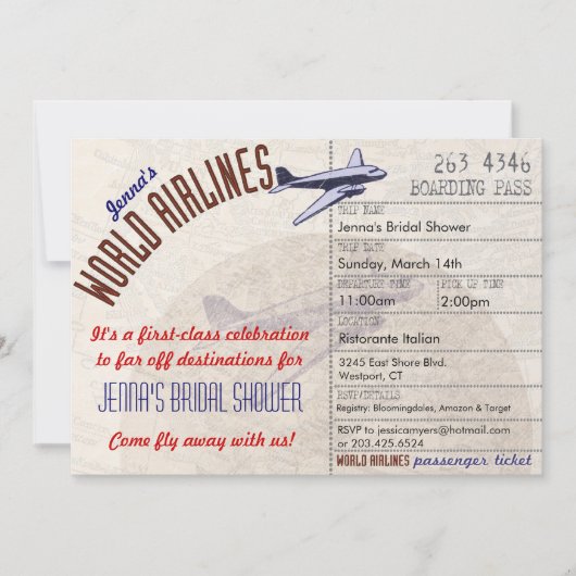 Invitation de douche de DestinationBridal de (Devant)