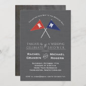 Invitation de douche de fanions d'équipe de (Devant / Derrière)