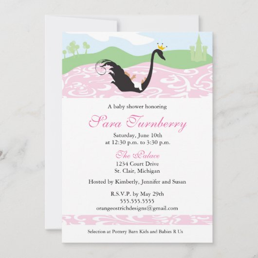 Invitation de douche de fille de garçon - petite (Devant)