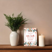 Invitation de douche de fleurs sauvages en or rose