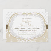 Invitation de douche de flocon de neige d'hiver (Devant / Derrière)