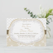 Invitation de douche de flocon de neige d'hiver (Debout devant)