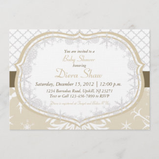Invitation de douche de flocon de neige d'hiver