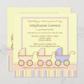 Invitation de douche de garçon de filles de (Devant / Derrière)