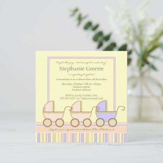 Invitation de douche de garçon de filles de (Debout devant)