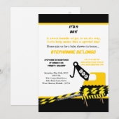 invitation de douche de garçon de la construction (Devant / Derrière)