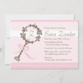 Invitation de douche de hochet de bébé (Devant)