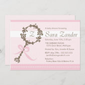 Invitation de douche de hochet de bébé (Devant / Derrière)