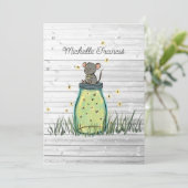 Invitation de douche de jar Mason de feu de souris (Debout devant)