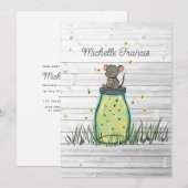 Invitation de douche de jar Mason de feu de souris (Devant / Derrière)