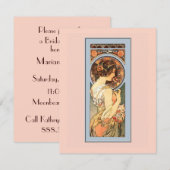 Invitation de douche de jeune mariée de Nouveau (Devant / Derrière)