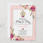 Invitation De Douche De La Mariée De Voyage À Mme  (Devant)