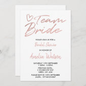 invitation de douche de la mariée Faux rosegold (Devant / Derrière)