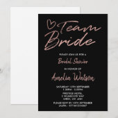 invitation de douche de la mariée Faux rosegold (Devant / Derrière)