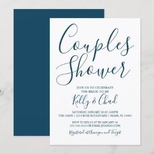 Invitation de douche de la Marine et des Couples b
