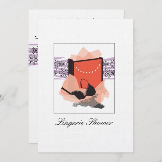 Invitation de douche de lingerie (Devant / Derrière)