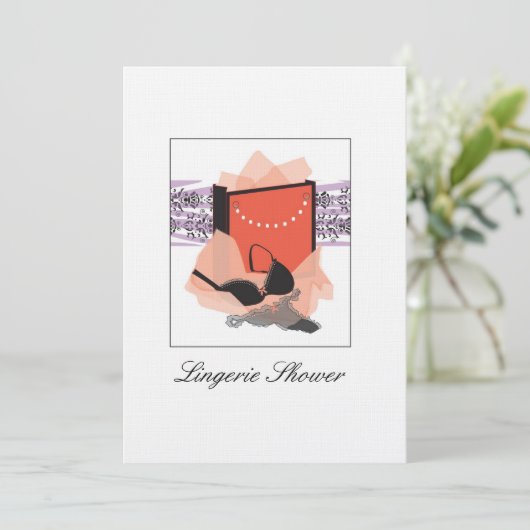 Invitation de douche de lingerie (Debout devant)