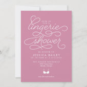 Invitation de douche de lingerie avec script éléga (Devant)