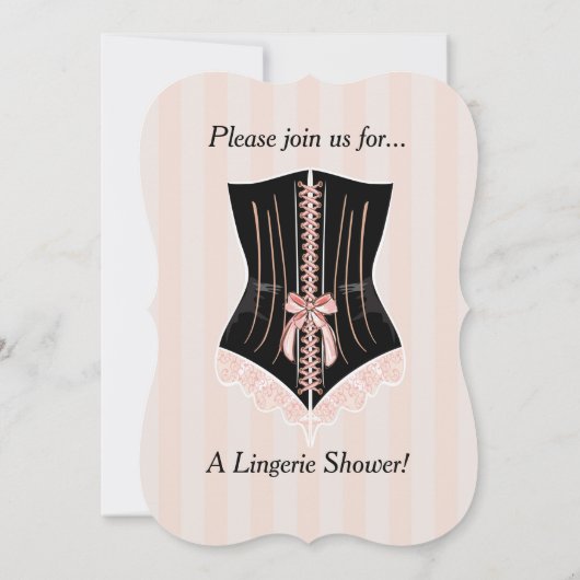 Invitation de douche de lingerie de corset de (Dos)