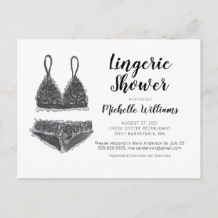 Invitation de douche de lingerie de douche de mari