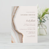 Invitation de douche de lingerie en marbre d'agate (Debout devant)