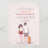 Invitation de douche de lune de miel (Devant / Derrière)