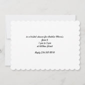 Invitation de douche de mariage (Dos)