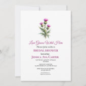 Invitation de douche de mariage à la fleur violett (Devant)