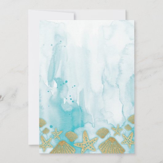 Invitation de douche de mariage à la plage (Dos)