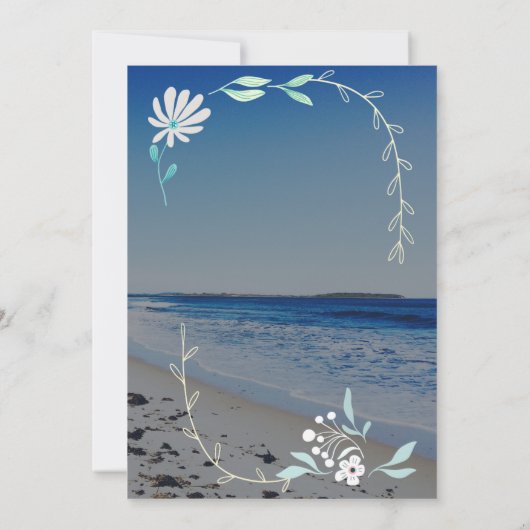 Invitation de douche de mariage à la plage (Dos)