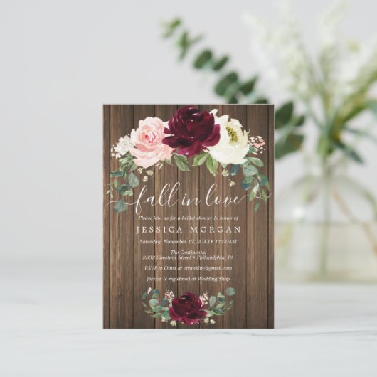 Invitation de douche de mariage à l'automne (Debout devant)