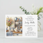 Invitation de douche de mariage à vaisselle de cui (Debout devant)